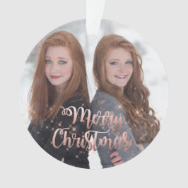 Adorno Elegante rosa falso oro Feliz Navidad foto