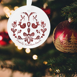 Adorno Elegantes Navidades bilingües de Borgoña