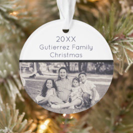 Adorno Elegantes Navidades de fotografía familiares en bl