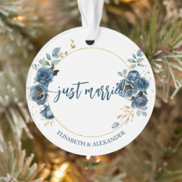 Adorno Elegantes Navidades Rosas azules personalizados