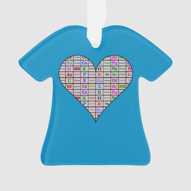 Adorno Elementos químicos del corazón (Anverso)