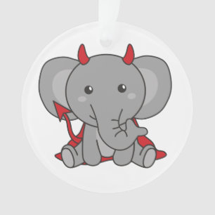 Adorno Elephant Halloween Cute Devil Kids Witts Costume