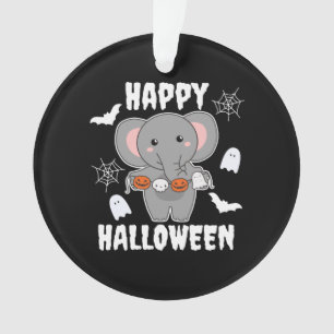 Adorno Elephant Happy Halloween Calabaza de barba