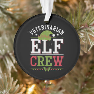 Adorno Elfo de Navidad Veterinario Técnico Veterinario 