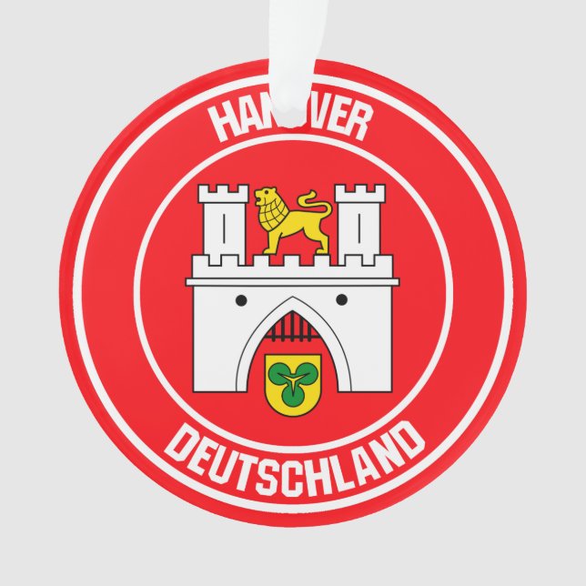 Adorno Emblema de Hanover Round (Anverso)