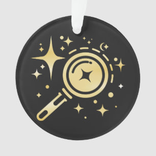 Adorno emblema de IA Estrellas de Sparkle, faro de la era