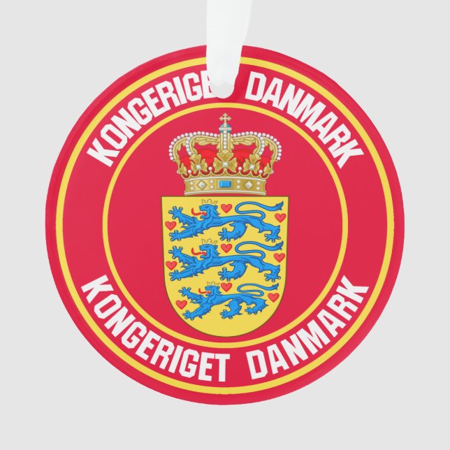 Adorno Emblema redondeado de Dinamarca (Anverso)