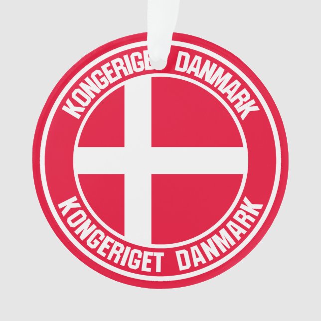 Adorno Emblema redondeado de Dinamarca (Anverso)