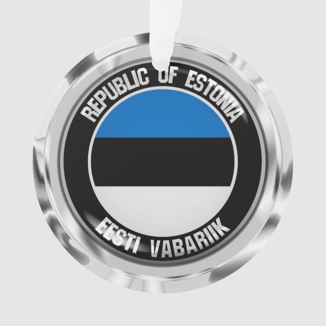Adorno Emblema redondeado de Estonia (Anverso)
