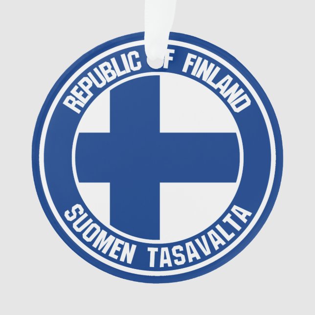 Adorno Emblema redondeado de Finlandia (Anverso)
