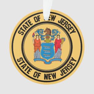 Adorno Emblema redondeado de Nueva Jersey