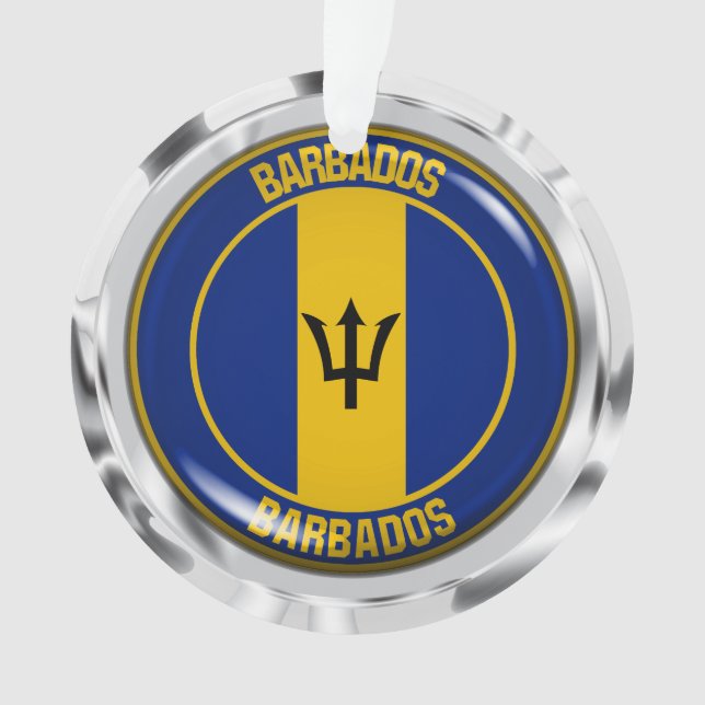 Adorno Emblema redondo de Barbados (Anverso)