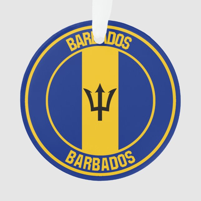 Adorno Emblema redondo de Barbados (Anverso)