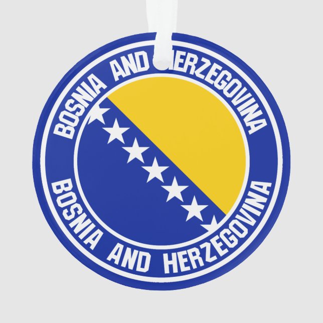 Adorno Emblema redondo de Bosnia y Herzegovina (Reverso)