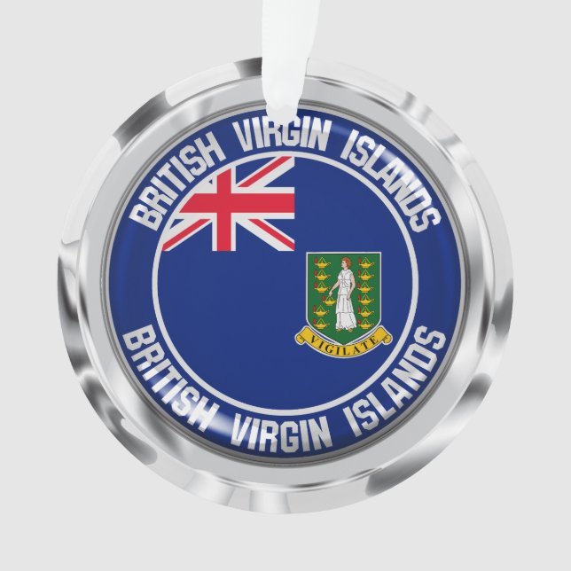 Adorno Emblema redondo de British Virgin Islands (Anverso)