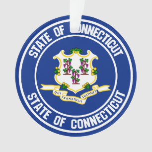 Adorno Emblema redondo de Connecticut