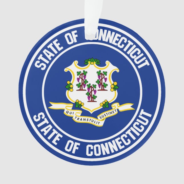 Adorno Emblema redondo de Connecticut (Anverso)