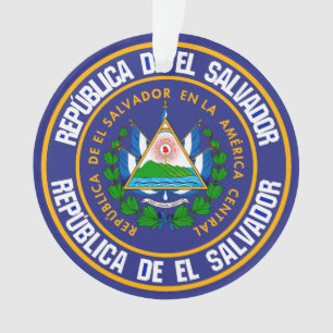 Adorno Emblema redondo de El Salvador