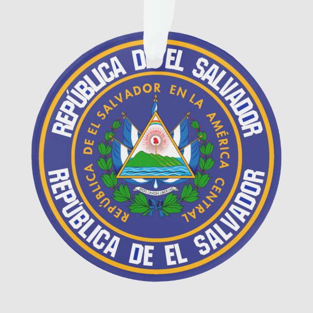 Adorno Emblema redondo de El Salvador (Anverso)