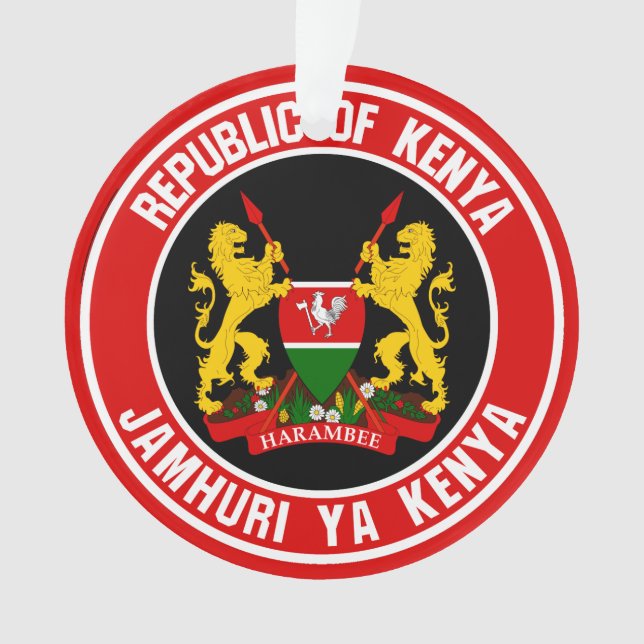 Adorno Emblema redondo de Kenia (Anverso)