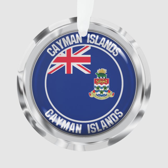Adorno Emblema redondo de las Islas Caimán (Anverso)