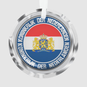 Adorno Emblema Redondo de Países Bajos