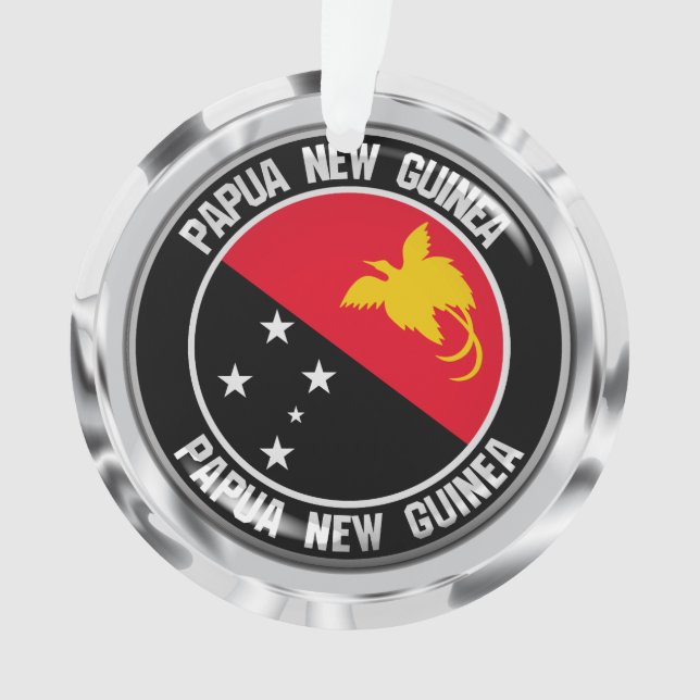 Adorno Emblema redondo de Papúa Nueva Guinea (Anverso)