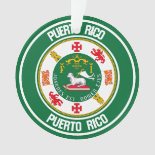 Adorno Emblema redondo de Puerto Rico