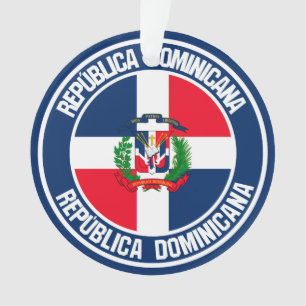 Adorno Emblema redondo de República Dominicana