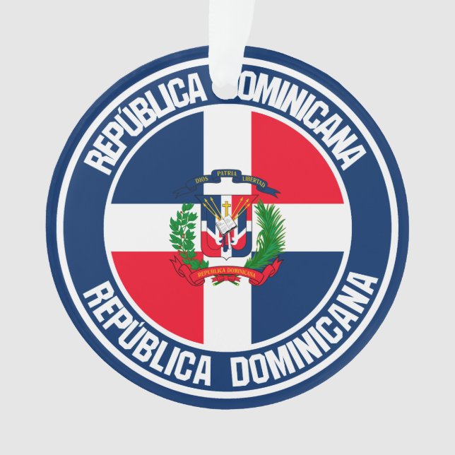 Adorno Emblema redondo de República Dominicana (Anverso)