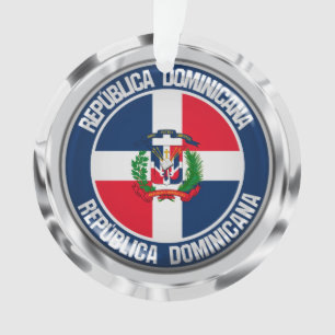 Adorno Emblema redondo de República Dominicana