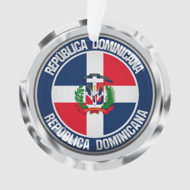 Adorno Emblema redondo de República Dominicana (Anverso)