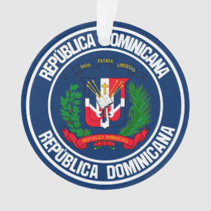 Adorno Emblema redondo de República Dominicana