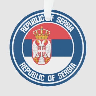 Adorno Emblema redondo de Serbia