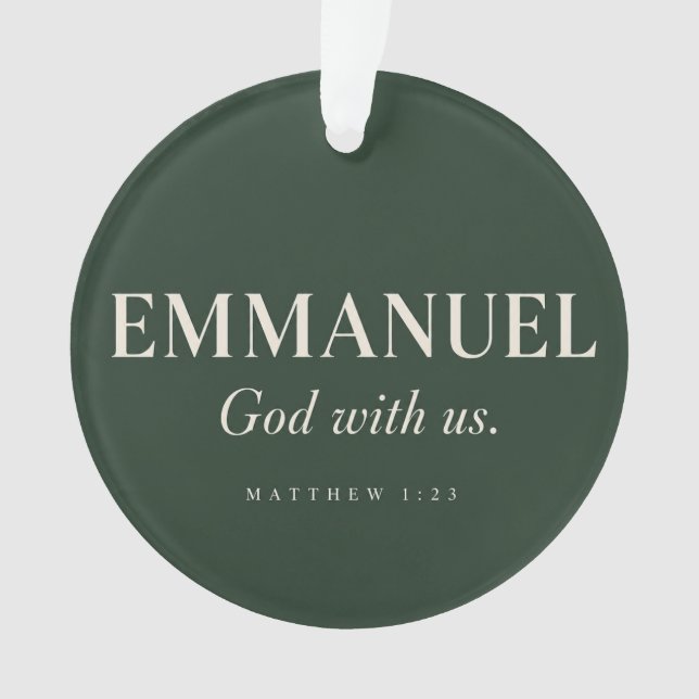 Adorno EMMANUEL | Mateo 1:23 | Navidad  (Anverso)