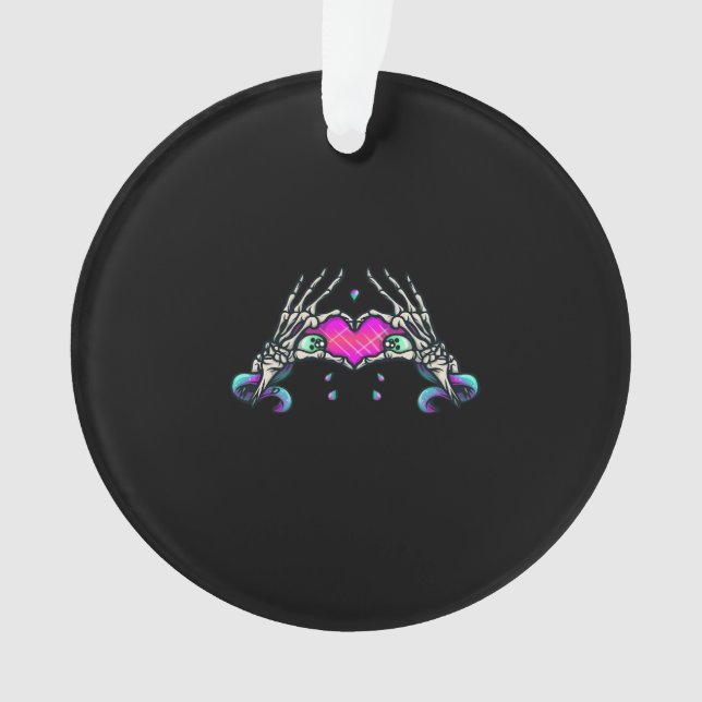 Adorno En la muerte - Manos Skeleton Heart (Anverso)