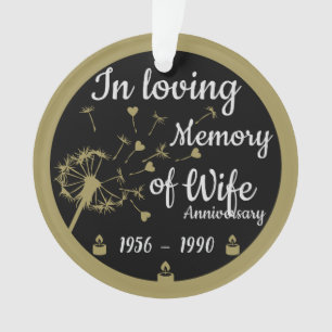 Adorno En memoria amorosa Muerte Esposa del aniversario
