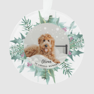 Adorno En Memoria Amorosa Perro Mascota Foto Navidad