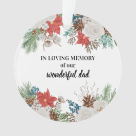 Adorno En memoria amorosa Poinsettia y Navidades de los C