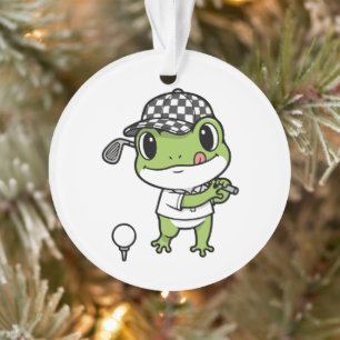 Adorno Encantador Regalo Divertido de Rana de Golf con En