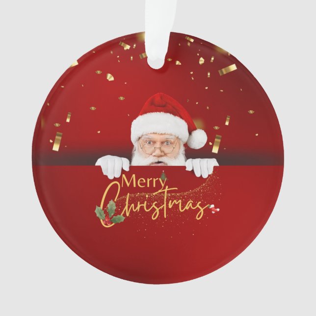 Adorno Encantador Santa Claus Feliz Navidad (Anverso)