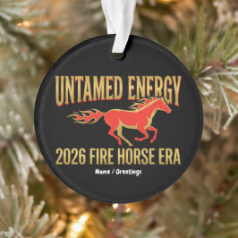 Adorno Energía Indomable Año del Caballo de Fuego 2026 Añ