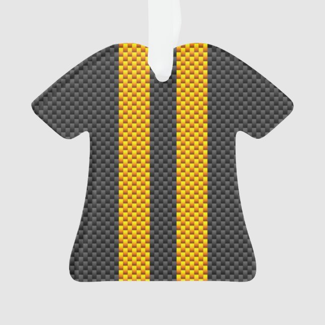 Adorno Énfasis Carreras amarilla estriba estilo fibra de  (Anverso)