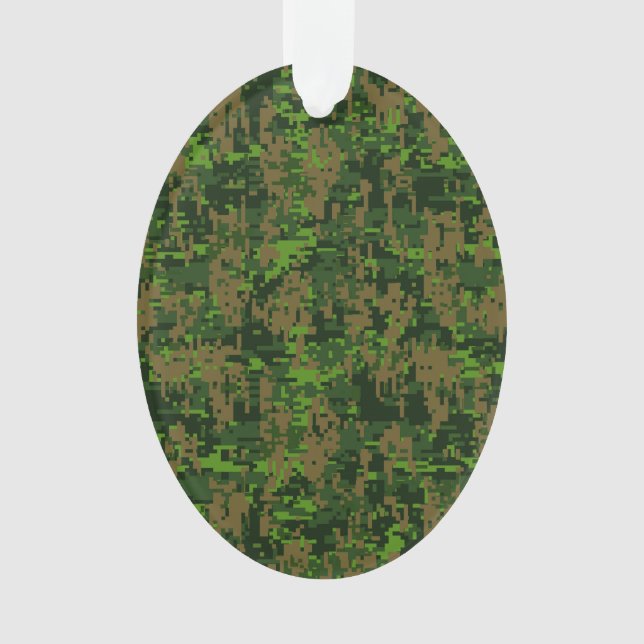 Adorno Énfasis de camuflaje verde digital estilo Woodland (Anverso)