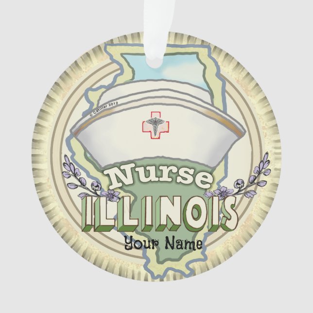 Adorno Enfermera de Illinois (Anverso)
