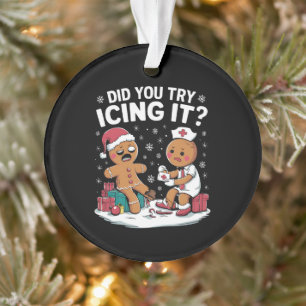 Adorno Enfermera De navidades ¿Intentaste Igarlo Pan De G