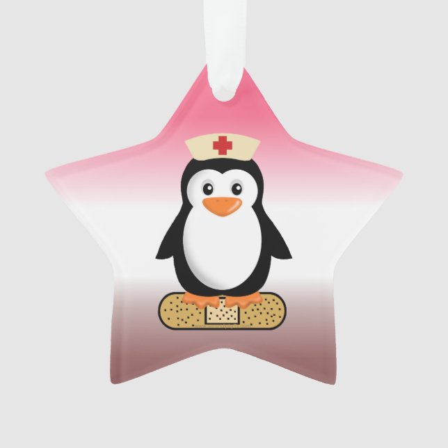 Adorno Enfermera de pingüino (con bádadela) (Anverso)