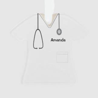 Adorno Enfermera uniforme de enfermera Navidades blancos