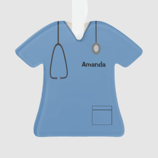 Adorno Enfermera uniforme Navidades azules