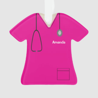 Adorno Enfermera uniforme Navidades de camisas rosadas ca